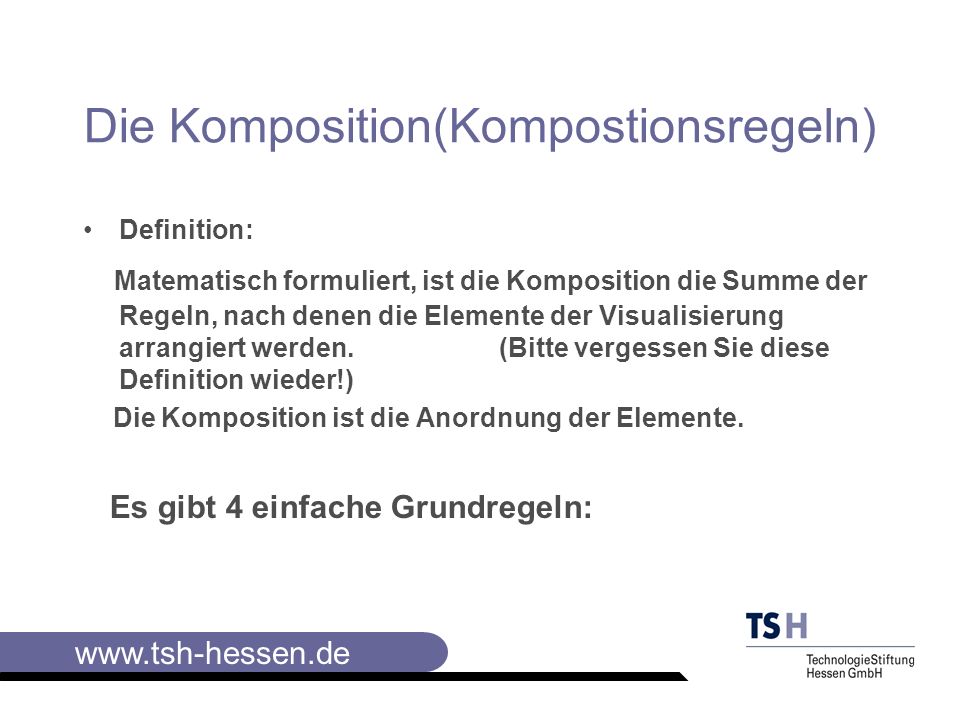 Die Komposition(Kompostionsregeln)