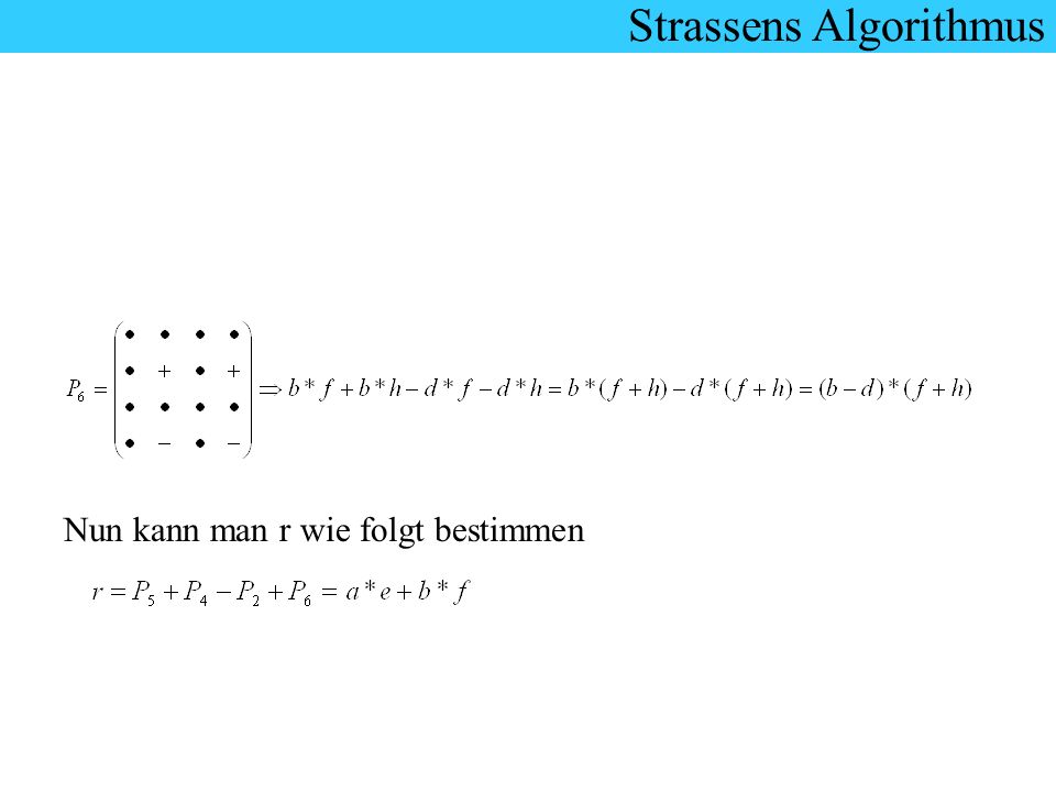 Strassens Algorithmus