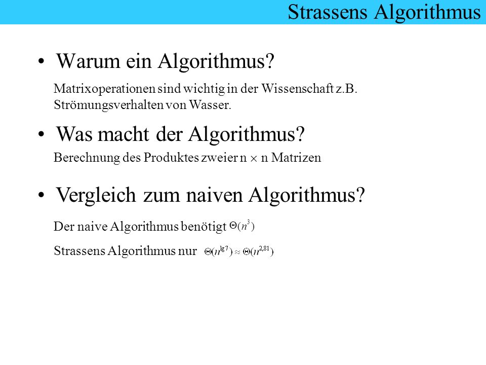 Strassens Algorithmus