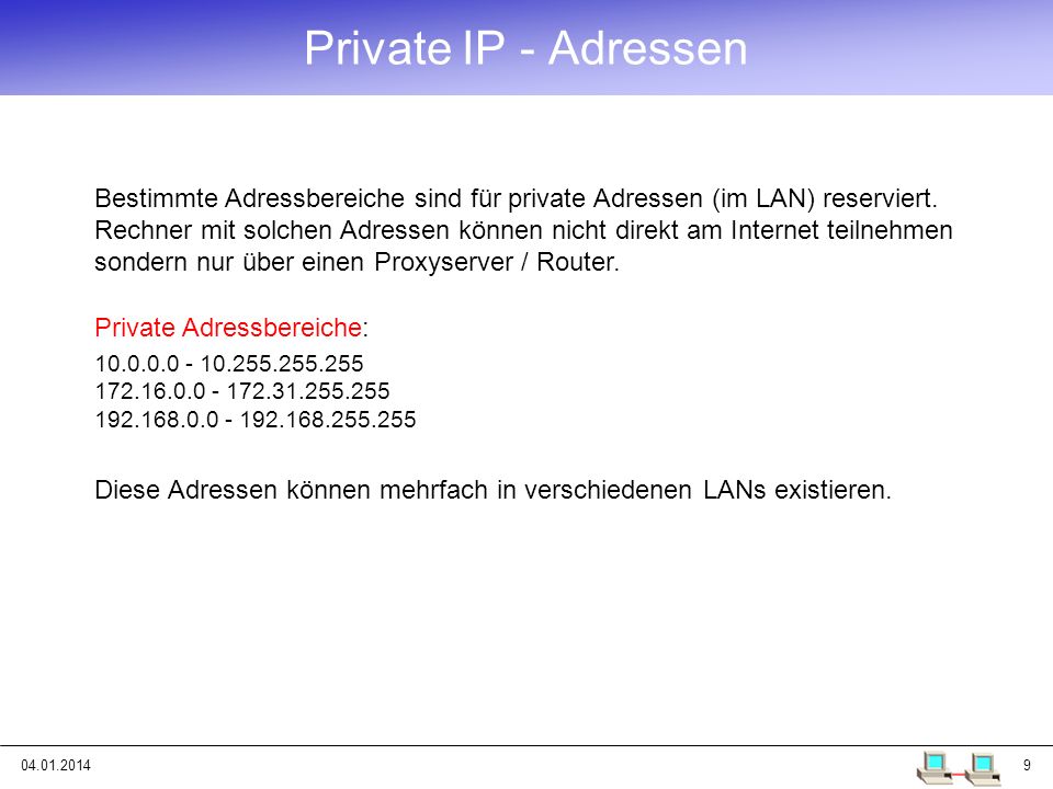 Private IP - Adressen