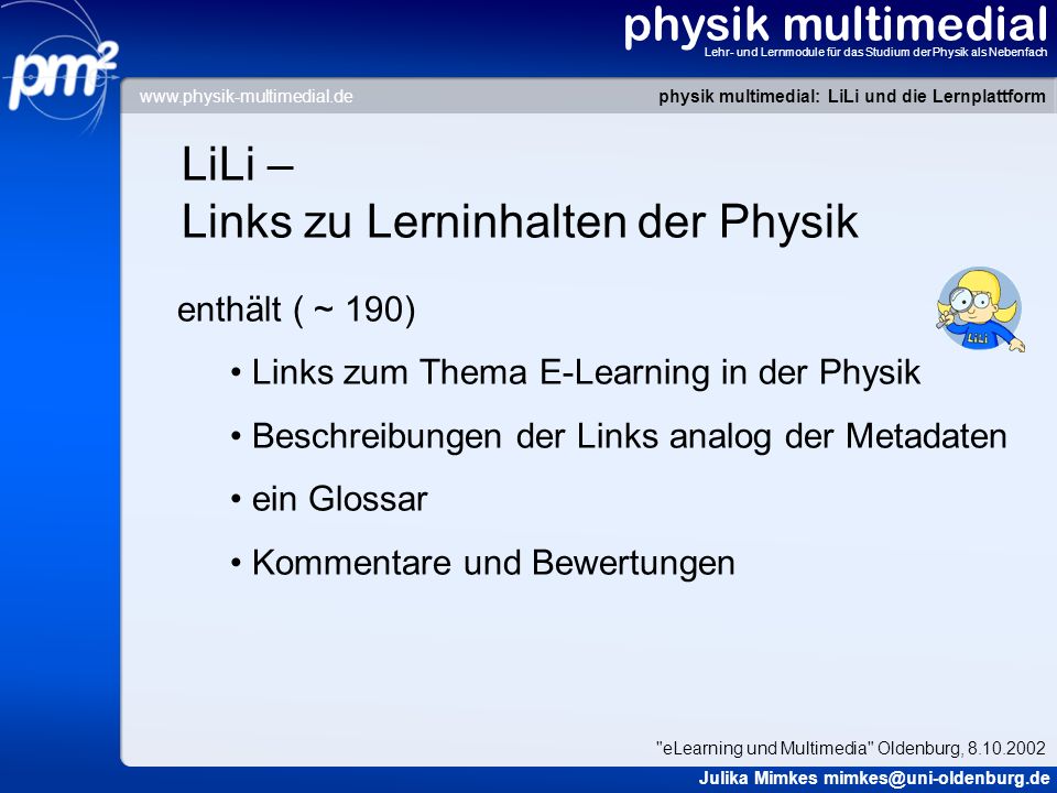 LiLi – Links zu Lerninhalten der Physik