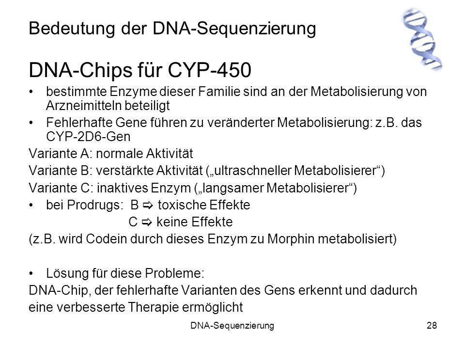 Bedeutung der DNA-Sequenzierung