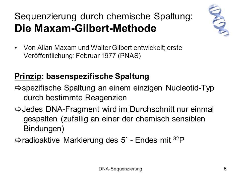 Sequenzierung durch chemische Spaltung: Die Maxam-Gilbert-Methode