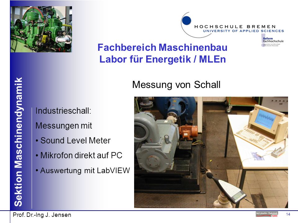 Fachbereich Maschinenbau Labor für Energetik / MLEn