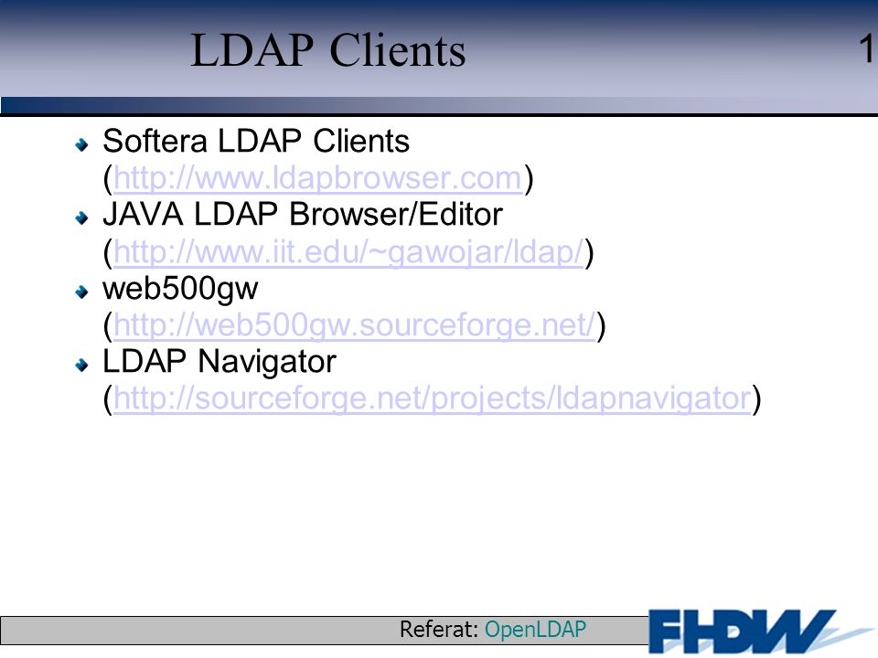 LDAP Clients Softera LDAP Clients (