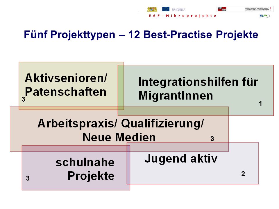 Fünf Projekttypen: Fünf Projekttypen – 12 Best-Practise Projekte 3 1 3