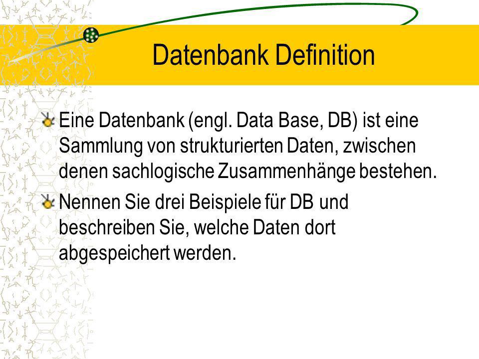 Datenbank Definition