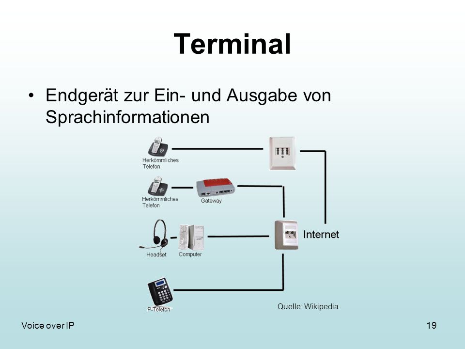 Terminal Endgerät zur Ein- und Ausgabe von Sprachinformationen