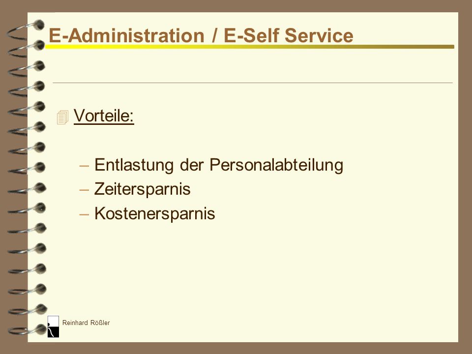 E-Administration / E-Self Service