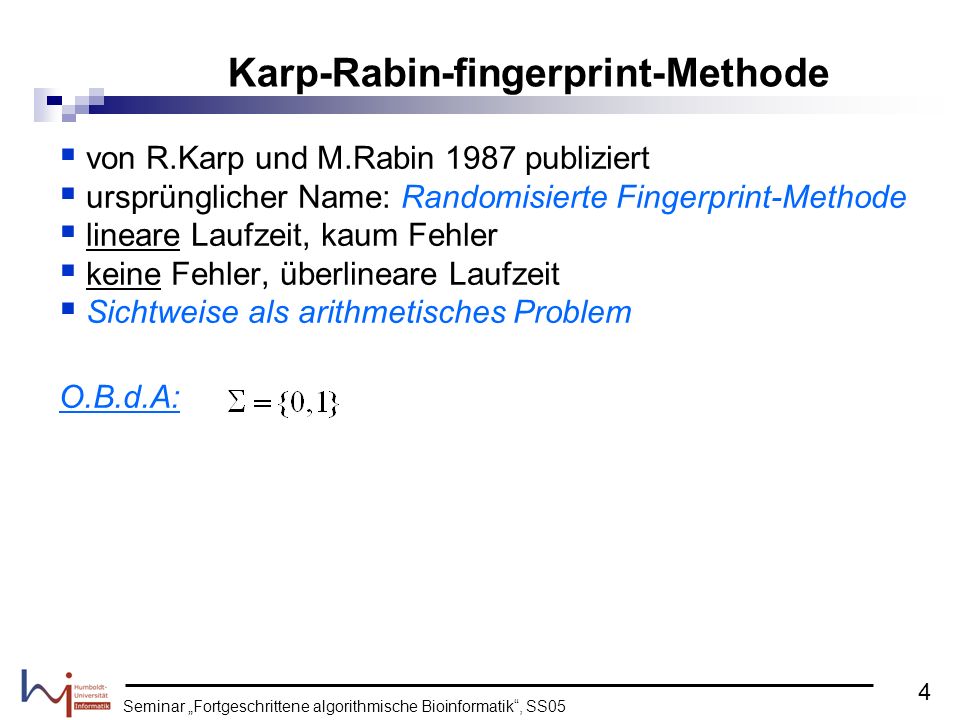 Karp-Rabin-fingerprint-Methode