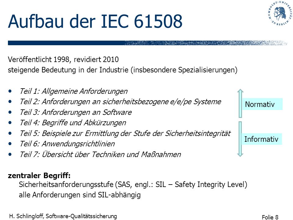 Aufbau der IEC Veröffentlicht 1998, revidiert 2010