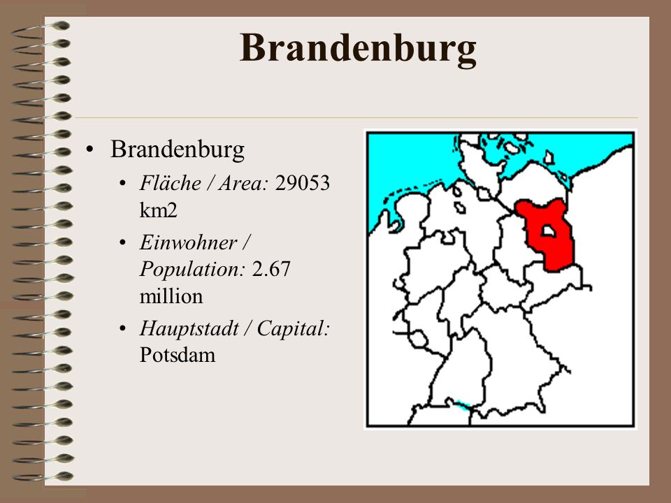 Brandenburg Brandenburg Fläche / Area: km2
