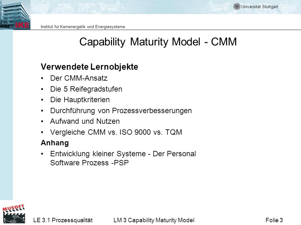 Capability Maturity Model - CMM
