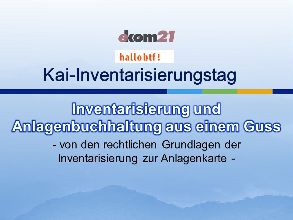Inventarisierung und Anlagenbuchhaltung aus einem Guss