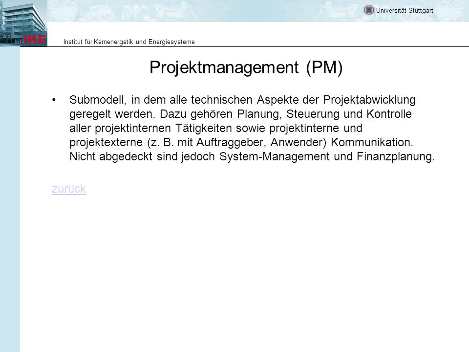 Projektmanagement (PM)