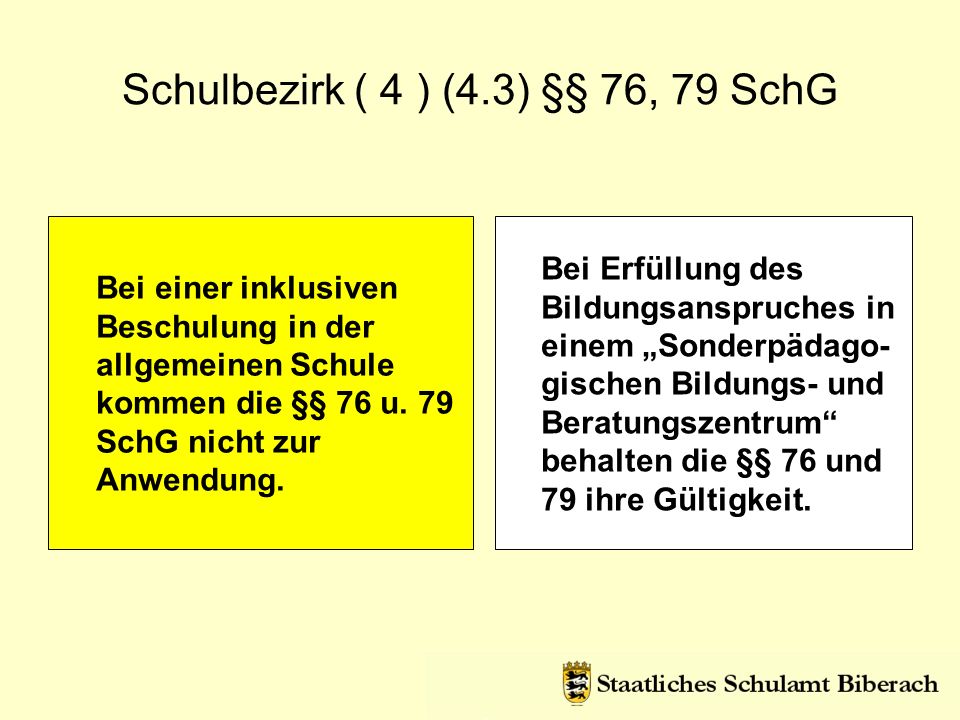 Schulbezirk ( 4 ) (4.3) §§ 76, 79 SchG