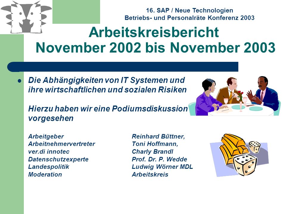 Arbeitskreisbericht November 2002 bis November 2003