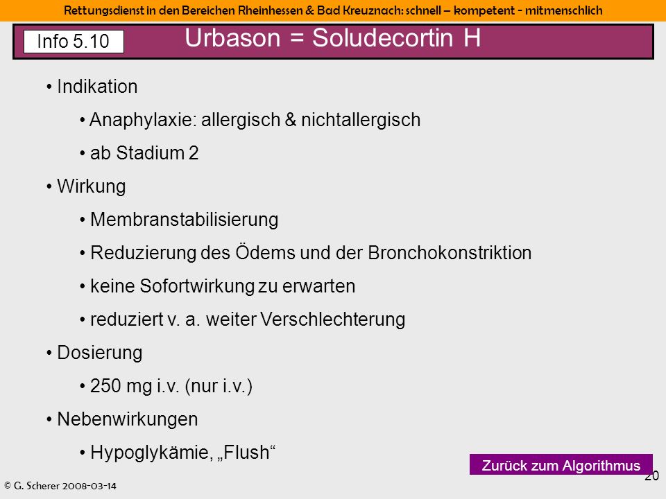 Urbason = Soludecortin H