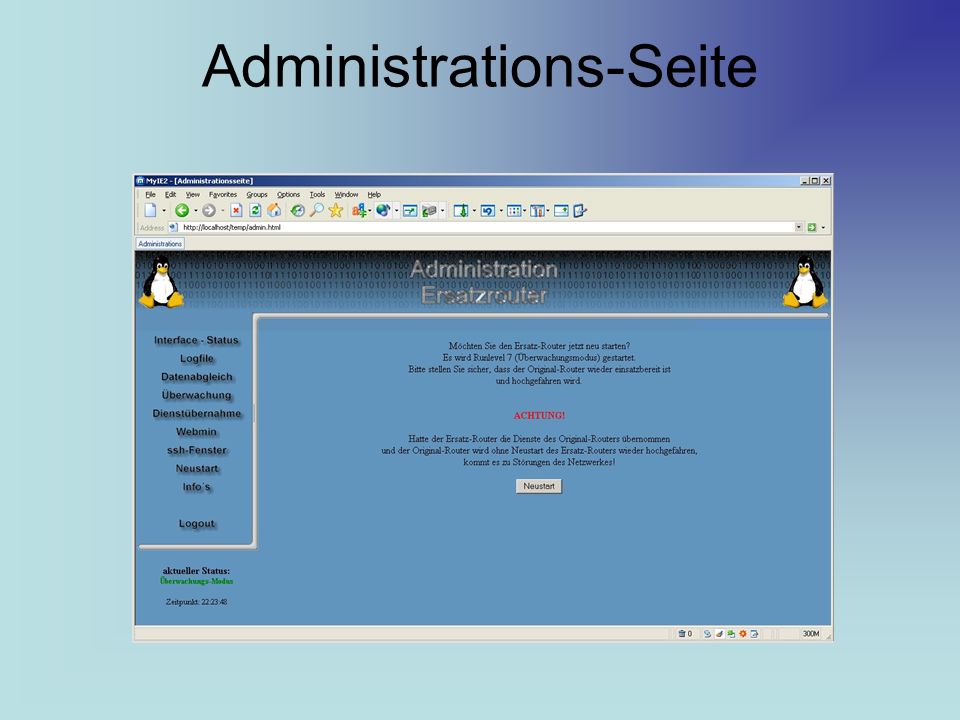 Administrations-Seite