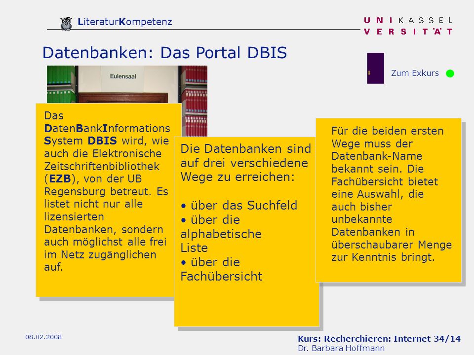 Datenbanken: Das Portal DBIS