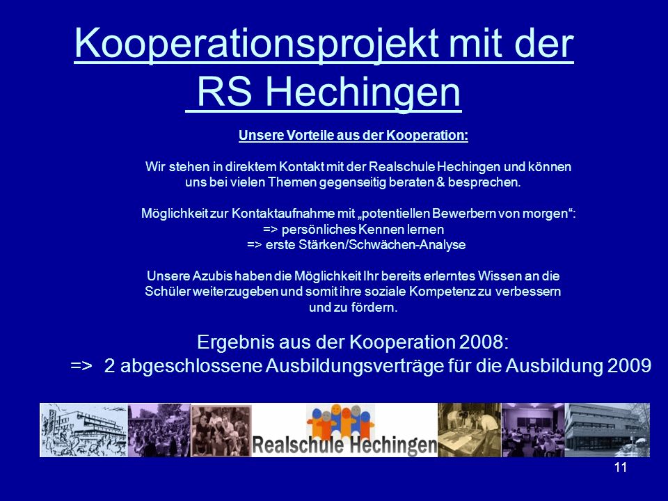 Kooperationsprojekt mit der RS Hechingen