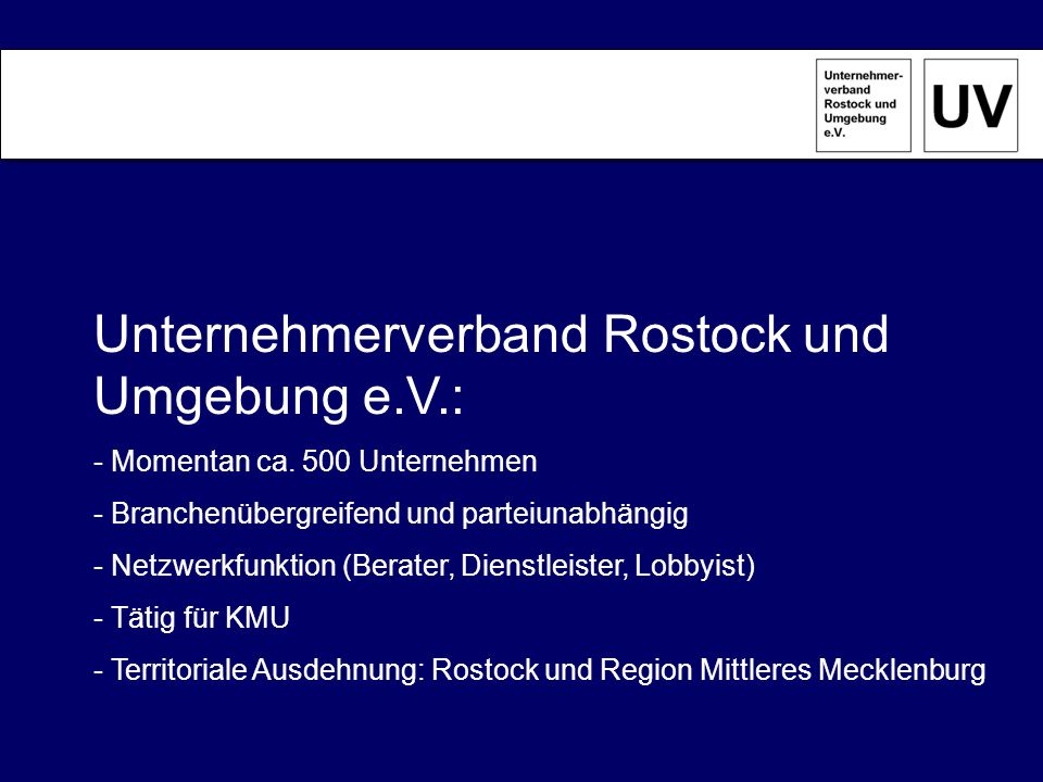 Unternehmerverband Rostock und Umgebung e.V.: