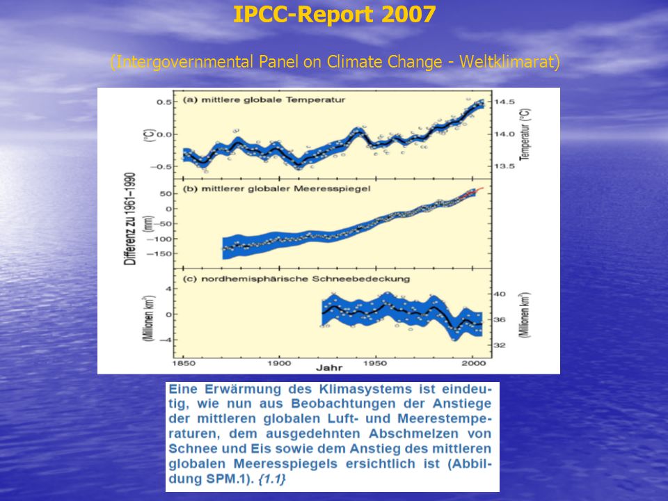 IPCC-Report 2007 (Intergovernmental Panel on Climate Change - Weltklimarat)