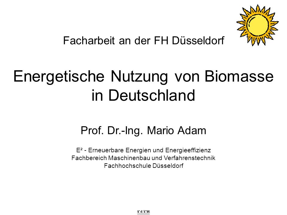 Energetische Nutzung von Biomasse in Deutschland