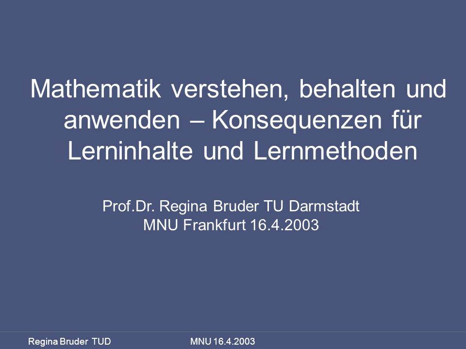Prof.Dr. Regina Bruder TU Darmstadt