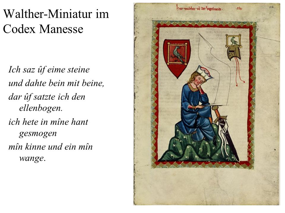 Walther-Miniatur im Codex Manesse