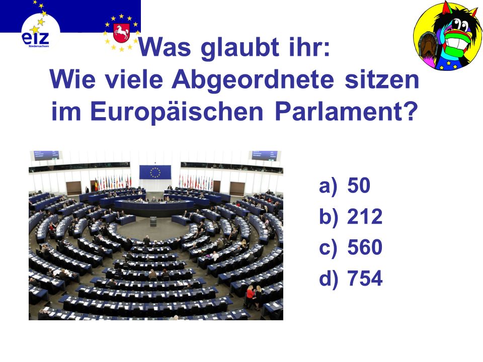 Was glaubt ihr: Wie viele Abgeordnete sitzen im Europäischen Parlament