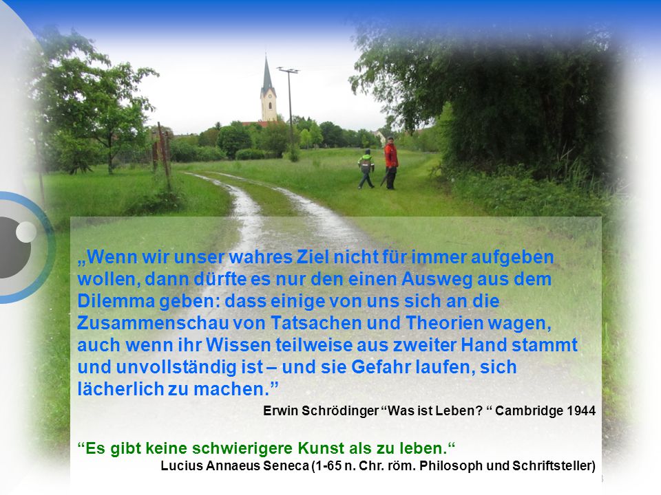 „Wenn wir unser wahres Ziel nicht für immer aufgeben wollen, dann dürfte es nur den einen Ausweg aus dem Dilemma geben: dass einige von uns sich an die Zusammenschau von Tatsachen und Theorien wagen, auch wenn ihr Wissen teilweise aus zweiter Hand stammt und unvollständig ist – und sie Gefahr laufen, sich lächerlich zu machen.