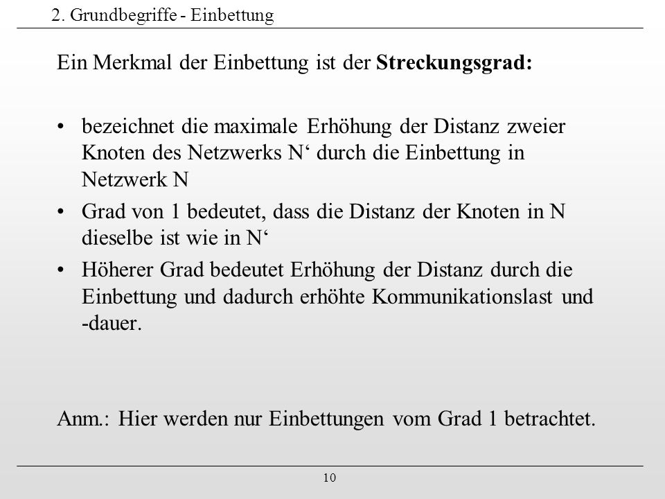 2. Grundbegriffe - Einbettung