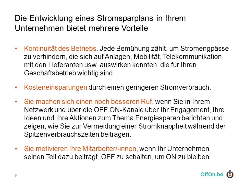 Die Entwicklung eines Stromsparplans in Ihrem Unternehmen bietet mehrere Vorteile