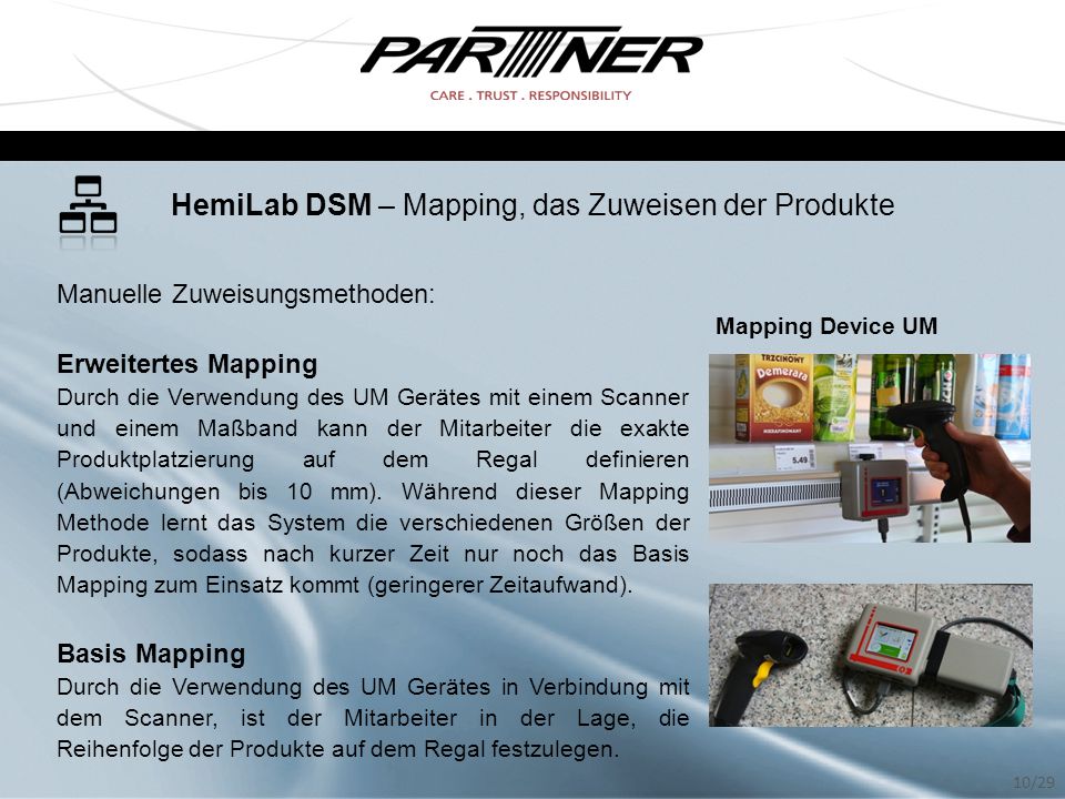 HemiLab DSM – Mapping, das Zuweisen der Produkte