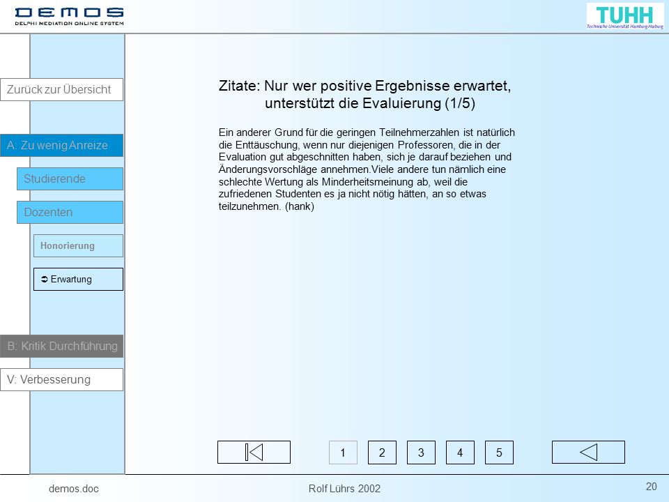 Zitate: Nur wer positive Ergebnisse erwartet, unterstützt die Evaluierung (1/5)