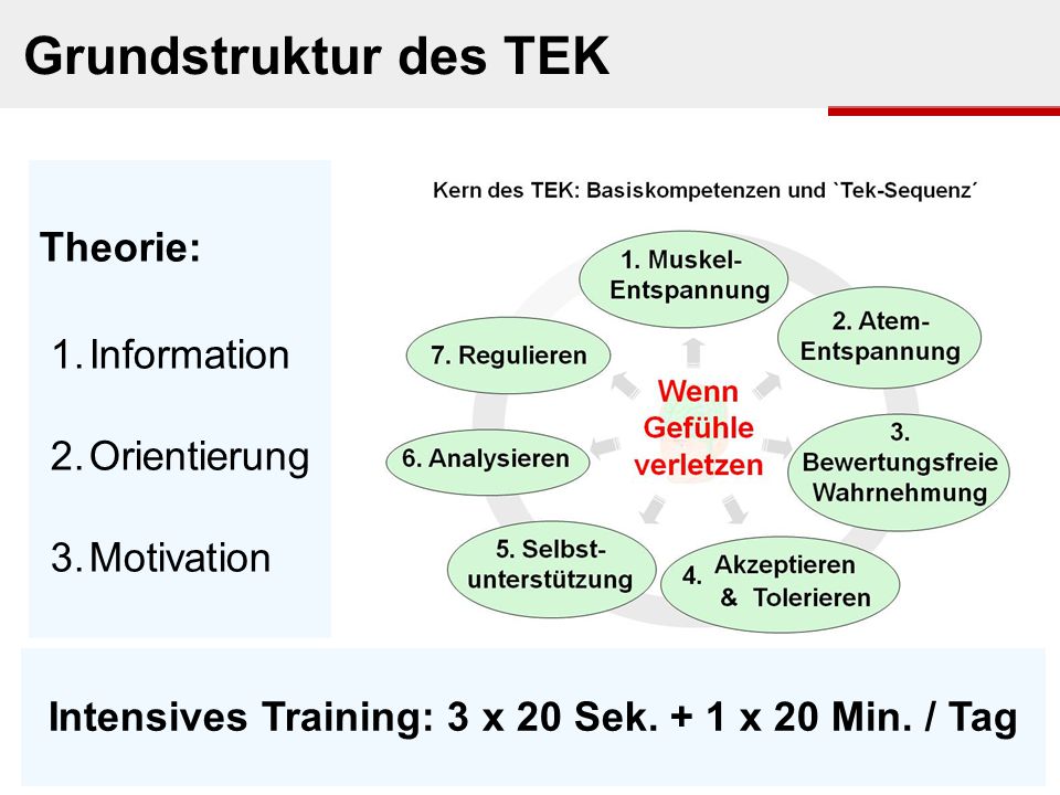 Intensives Training: 3 x 20 Sek. + 1 x 20 Min. / Tag