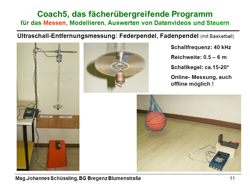 Coach5, das fächerübergreifende Programm für das Messen, Modellieren, Auswerten von Datenvideos und Steuern
