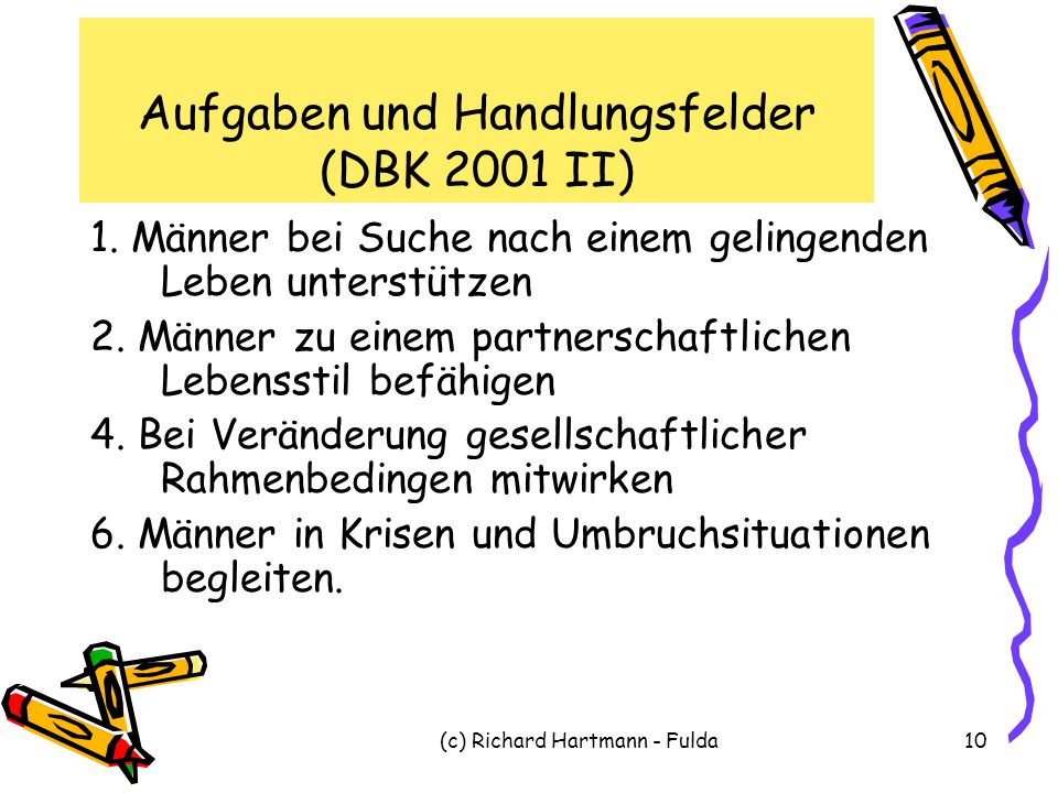 Aufgaben und Handlungsfelder (DBK 2001 II)