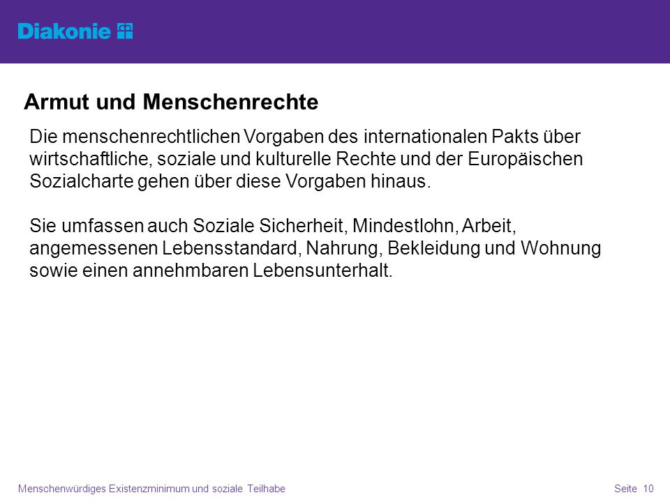 Armut und Menschenrechte