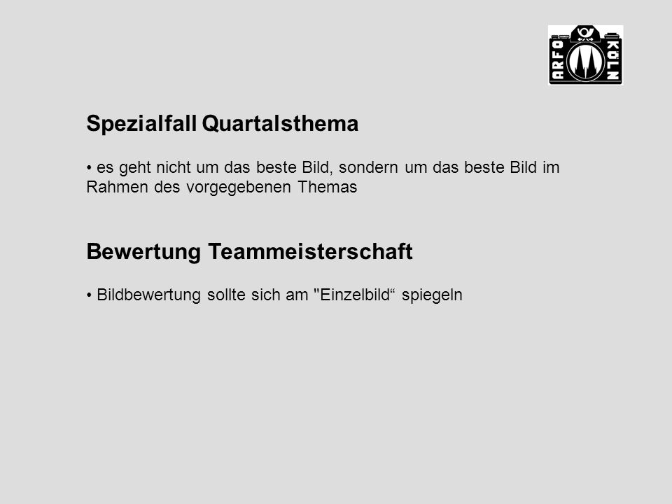 Spezialfall Quartalsthema