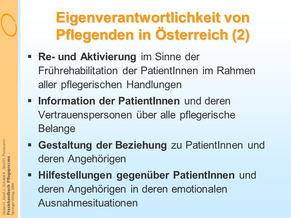 Eigenverantwortlichkeit von Pflegenden in Österreich (2)