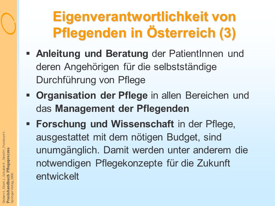 Eigenverantwortlichkeit von Pflegenden in Österreich (3)