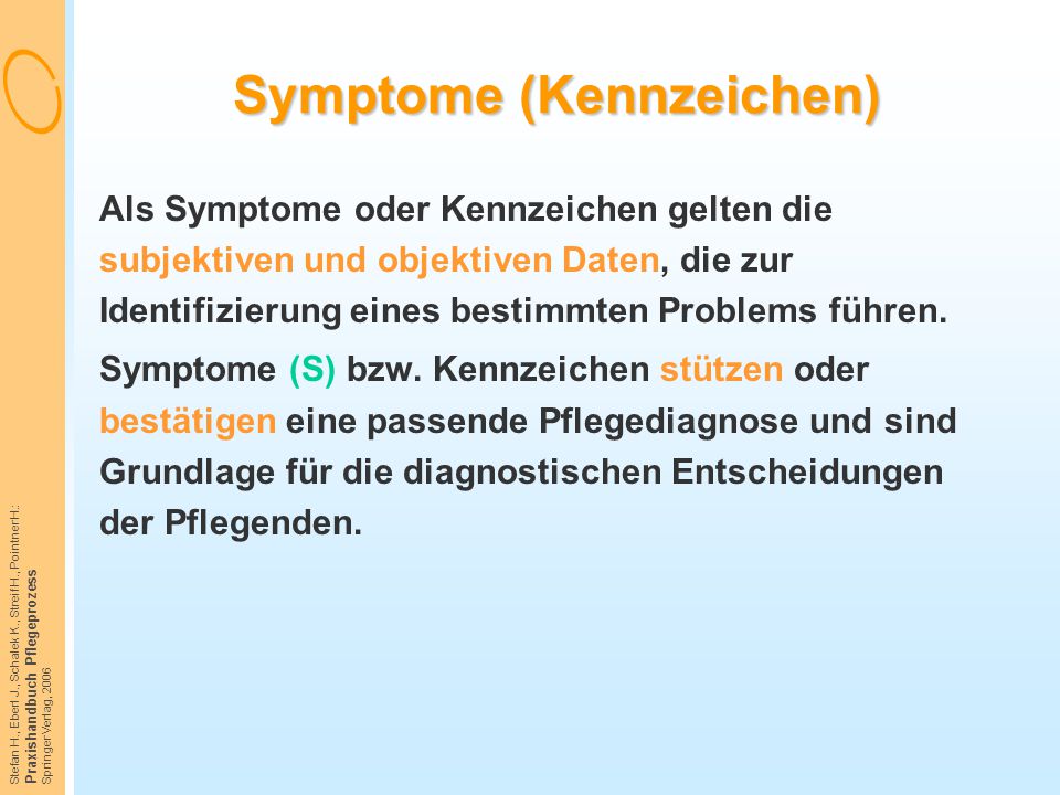 Symptome (Kennzeichen)