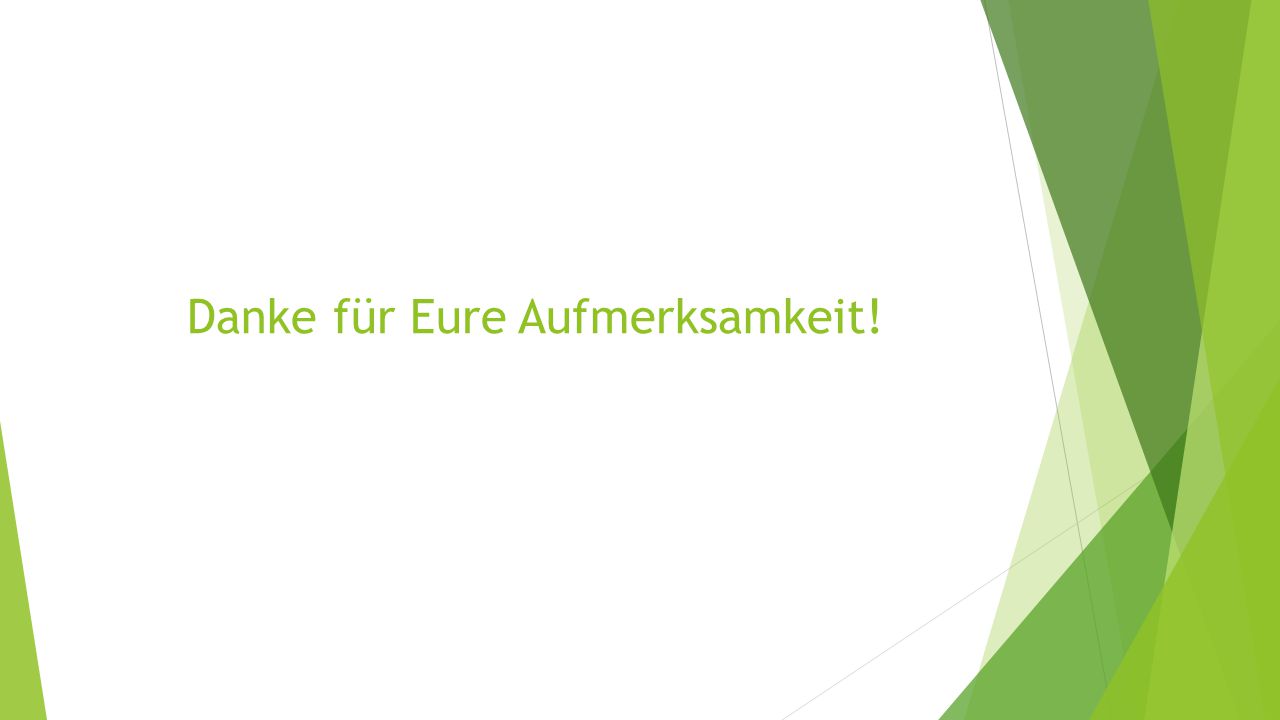 Danke für Eure Aufmerksamkeit!