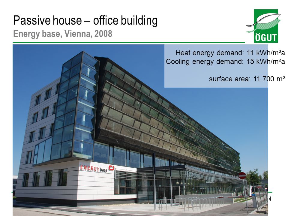 Passive house – office building Energy base, Vienna, 2008