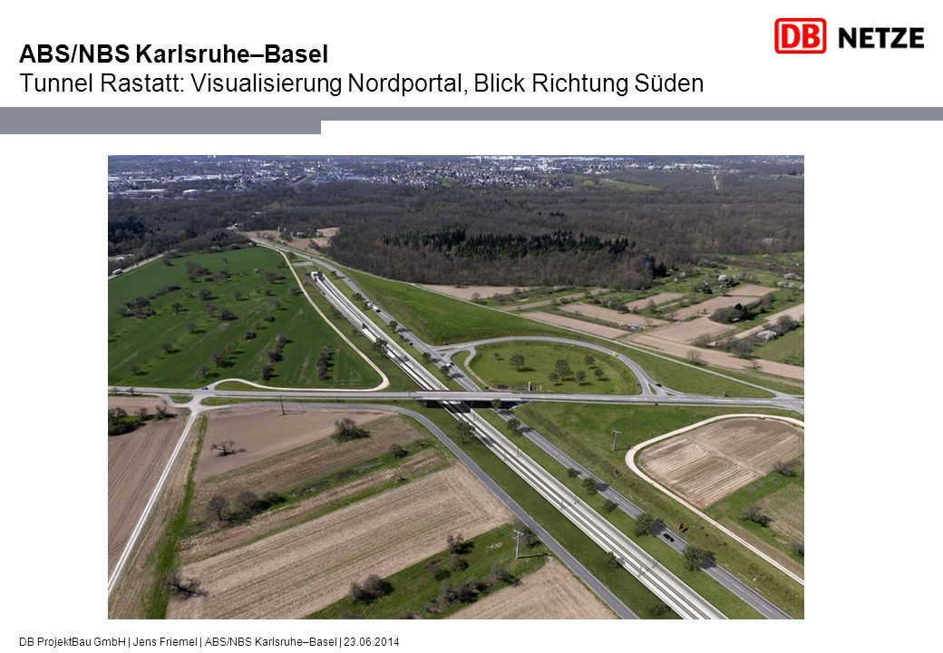 ABS/NBS Karlsruhe–Basel Tunnel Rastatt: Visualisierung Nordportal, Blick Richtung Süden