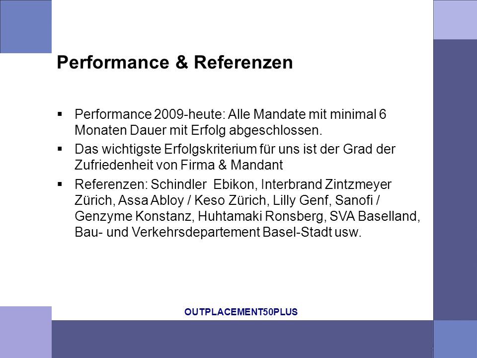 Performance & Referenzen
