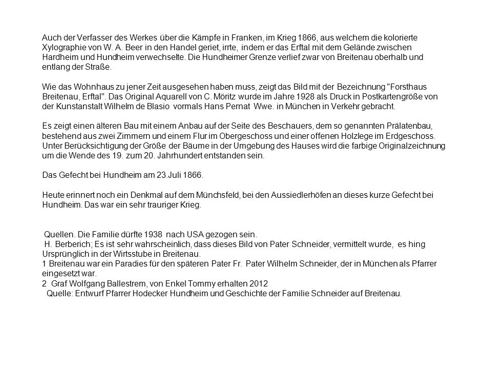 Auch der Verfasser des Werkes über die Kämpfe in Franken, im Krieg 1866, aus welchem die kolorierte Xylographie von W.
