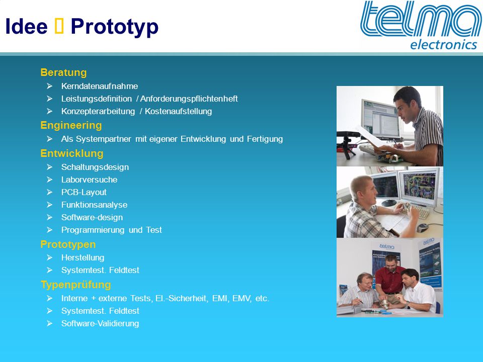 Idee è Prototyp Beratung Engineering Entwicklung Prototypen